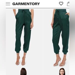 NWT Cami NYC green silk pants